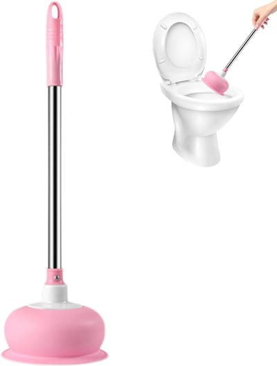 WC Ontstopper - Zuiger Afvoer - Verstopping Verhelpen - Krasbestendig Rubber - 50 cm - Zwart