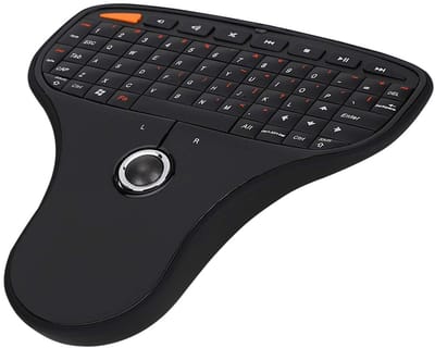 Dailygoody - Draadloos Toetsenbord en Muis - Mini USB met Trackball - Ideaal voor TV en Computer - QWERTY indeling - Compact en gebruiksvriendelijk - ...