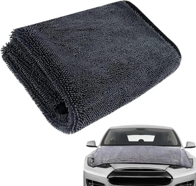 Autohanddoek Microfiber - Reinigingsdoek Auto - Auto Poetsen - Ultra Absorberend - 90x60cm - Enkele Attribuut
