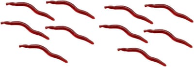 Nep Regenworm - Kunstvis Aas - Vissen - Levensecht Ontwerp - 4 cm - Rood