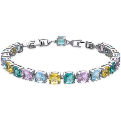 Luxenter Armband met zilveren afwerking en veelkleurige zirkonia - Dow