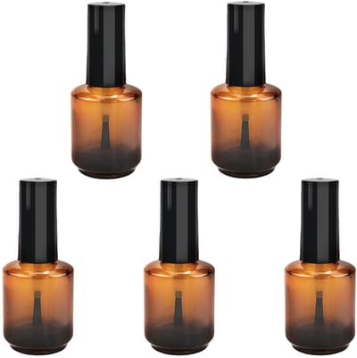 Jhubersproducts - Nagellak Flesjes - 5 Stuks - 15ml Amber Glazen