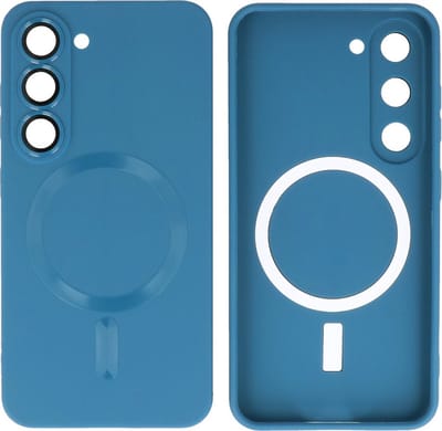 Hoesje Geschikt voor Samsung Galaxy S23 - Back Cover - MagSafe Hoesje met Camera Beschermer - Navy