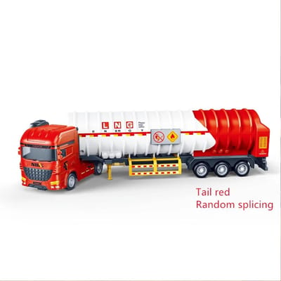 1/50 Modèle de Voiture à Inertie Camion-Citerne d'Ingénierie Jouets en Métal Moulé pour Enfants Voitures d'Ingénierie des Transports Jouet Cadeaux d'Anniversaire pour Garçons red