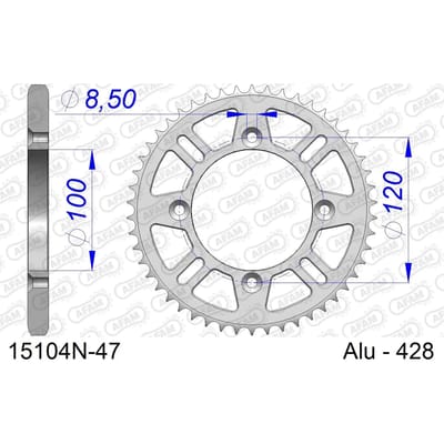 Tandwiel Afam 428 47 dents