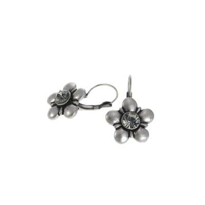 Behave - Oorstekers met bloemetje en steentje - 3,2 cm