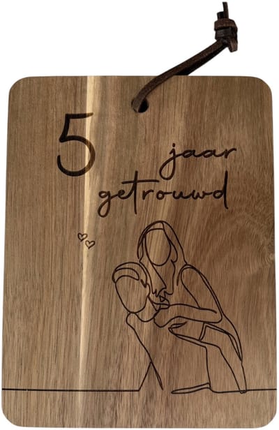5 jaar getrouwd - 5 jaar huwelijk - Houten huwelijk - 5 jarig huwelijk - houten huwelijk cadeau - Huwelijk - 5 jaar getrouwd cadeau - Trouwdag - Trouwdag cadeau - Huwelijkscadeau - Trouwdag jubileum - Jubileum huwelijk