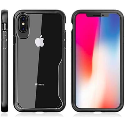Telefoonhoesje - Back Cover - Geschikt Voor Apple IPhone X - Zwart En Zwart Telefoonhoesje - Back Cover - Geschikt Voor Apple IPhone X - Zwart En Zwart