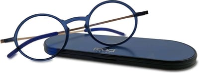 Read Eyewear CHAP33P Leesbril +1.00 - Petrol blue - Rond montuur - Incl. aluminium hardcase