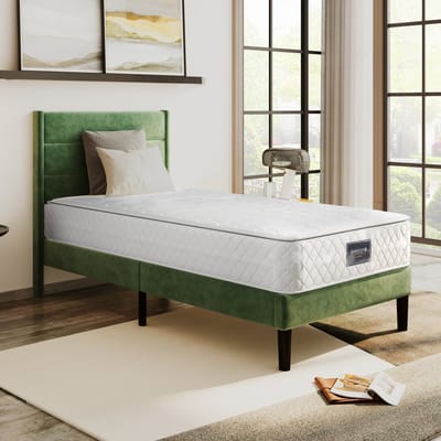 MODENUIT Matras 90x200 cm – 7 Zones Koudschuim En Pocketveren – Hardheid H3 – 25 cm Hoog – Oeko-Tex 100 – Wit