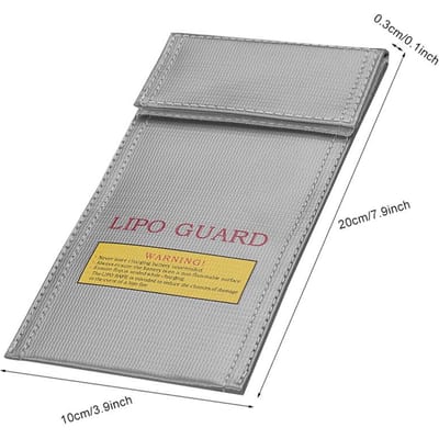 Lipo Veilige Tas Brandwerend Explosiebestendig Batterij Beschermtasje voor Opladen & Opslag Hoge Temperatuur Bestendig zilver