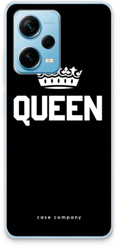 Case Company® - Hoesje geschikt voor Xiaomi Redmi Note 12 Pro Plus hoesje - Queen zwart - Soft Cover Telefoonhoesje - Bescherming aan alle Kanten en Schermrand