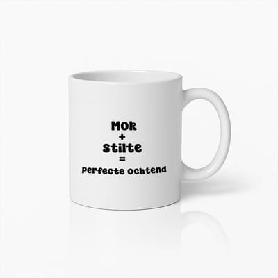 Ochtend Stilte Mok – Grappige Keramische Koffiebeker voor een Perfecte Ontspannen Start
