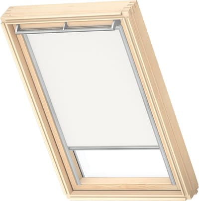 VELUX Origineel Verduisterend Rolgordijn (DKL), Zilveren Kozijn, MK06, Wit