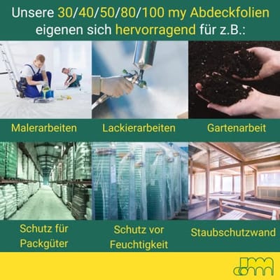 Jumborol Afdekfolie 2 x 50 m - 80μ PE Kunststof Folie - Multifunctionele Beschermfolie