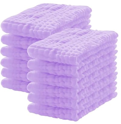 12 Pack Mousseline Spuugdoeken - 100% Katoenen Zachte en Absorberende Babydoeken 50 x 20 cm - Paars