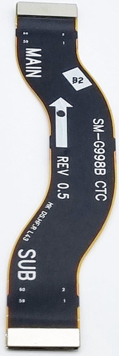 Moederboard Flex Kabel Geschikt voor Samsung Galaxy S21 Ultra – Premium – Zwart