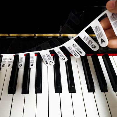 Piano Stickers voor Beginners - Herbruikbare en Verwijderbare Stickers voor 88 Toetsen Piano