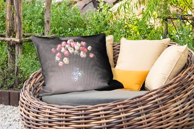Buitenkussens - Bloemen - Roze - Tulpen - Vaas - 60x40 cm - Weerbestendig