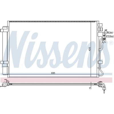 Condensator, airconditioning NISSENS 940595