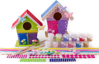 Vogelhuisje schilderen| Kant-en-Klaar | Creatieve Cadeaus | decoratief voor buiten of binnen | Vakantie knutselen | Kinderfeest
