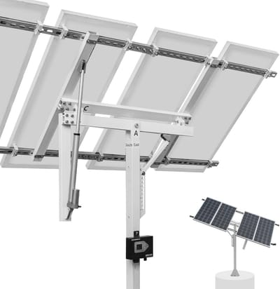 Solar Panel Mount - Enkelzijdig Volgsysteem voor Meer Vermogen - Hoog Stabiliteit voor Tuin en Terrein