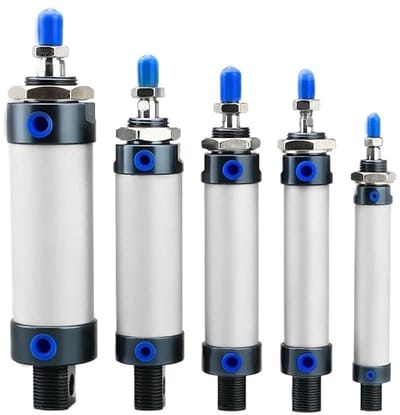 Pneumatische mini-cilinder met dubbele functie, aluminiumlegering, 100 mm slag, 40 mm boring