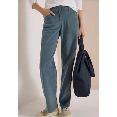 Broek met High Waist en Wide Leg pijpen in een Loose Fit pasvorm