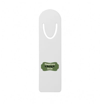 Hacebo® - happiness is being a uncle metalen boekenlegger - Oom - de liefste oom - verjaardag - cadeautje voor oom - oom artikelen - kado - geschenk Bladwijzer boekenleggers - 12.7 cm x 3.2cm