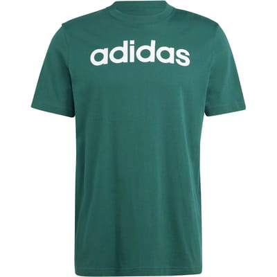 adidas Sportswear Essentials Single Jersey Linear Geborduurd Logo T-shirt - Heren - Groen- S