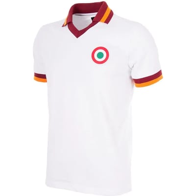COPA Football - AS Roma Uit 1980 - 81 - Retro Voetbalshirt - Heren - S - Wit