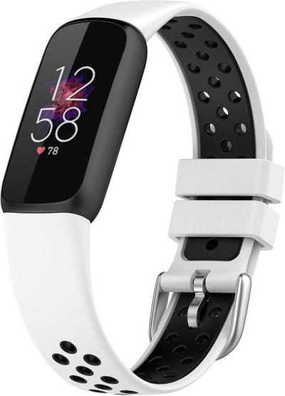 DrPhone FVS3 – Fitbit Luxe Bandje – TPU Siliconen Sport Armband – Vervangende Strap – Wit