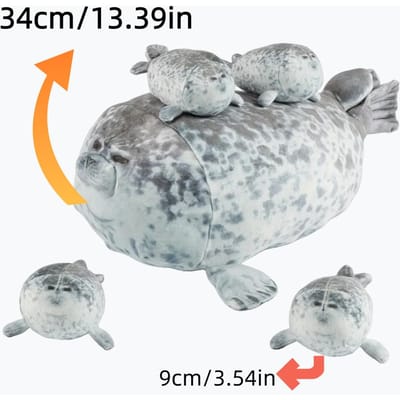 Kawaii Zeehond Moeder En Zeehond Baby Zeehond Vijfdelige Set Dierlijke Knuffels Zachte Comfortabele Zeehonden Verjaardagscadeaus Voor Kinderen wit