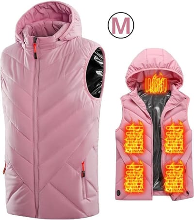 Bovista Verwarmde Bodywarmer - Heated Vest - Elektrische Bodywarmer - Extra Warm - Roze - Vrouwen - Maat M