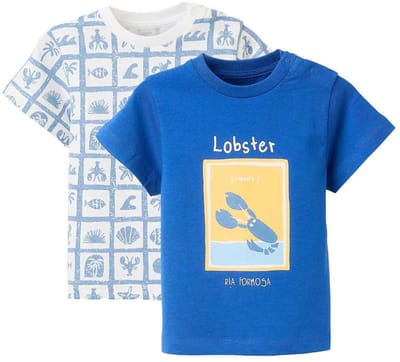 Zippy 3107120601 T-shirt Met Korte Mouwen 2 Eenheden Wit,Blauw 6-9 Months Kinderen