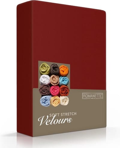 Luxe Hoeslaken Velours - Bordeaux