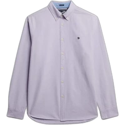 Superdry - Preppy Oxford Overhemd met Lange Mouwen - Heren - Lange mouwen shirts
