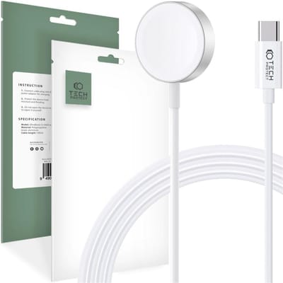 Tech-Protect UltraBoost Inductive Magnetic Charger with USB-C Connector for Apple Watch 1.2m - White