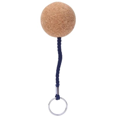 Anneau en Acier Inoxydable Bouchon 5cm Boule en Bois Flottante Porte-clés Flotteur Porte-clés Accessoires Sports Nautiques brown
