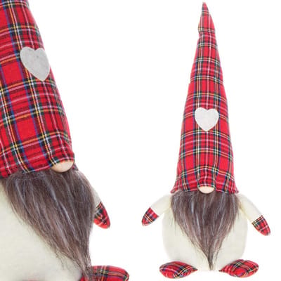 Springos Kerstkabouters | Kerstdwerg | Gnome | Kerstversiering | Rood/Wit | 1 stuk | 36 cm