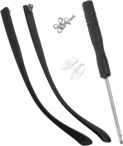 Brillenpootjes Set - Reparatiedelen - Bril Repareren - Antislip Pasvorm - Universele Breedte - Mat Zwart