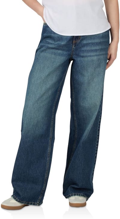 DENIMFY Dames Jeans Broeken DFDana comfort/relaxed Fit Blauw Volwassenen