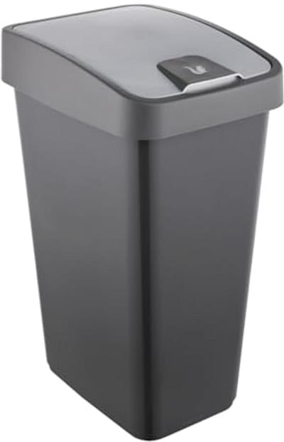 Premium Afvalemmer met Flipdeksel en Soft Touch 45L - Magnetisch Grijs