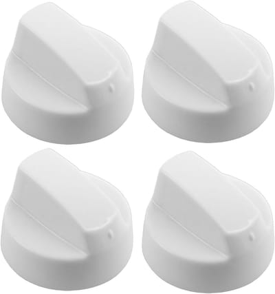 Universele Ovenknop - Regelknop Fornuis - Apparaat Reparatie - Inclusief Adapters - Set van 4 - Wit