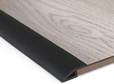 Zwarte Overgangsprofiel voor Vloeren - Zelfklevende Drempelband voor PVC en Laminaat - Vloerverbindingsstrip 10 mm