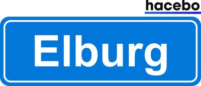 Hacebo - Plaatsnaam Sticker - 29x10 CM - Elburg sticker - Verkeersborden sticker - grappige cadeaus - Elburg