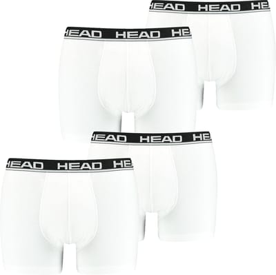 HEAD Heren Boxershorts HEAD BASIC BOXER 4er Pack Wit M