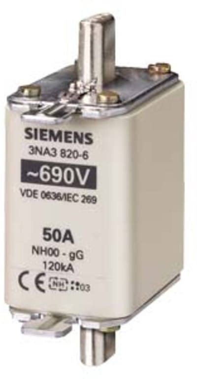 Siemens 3NA38306 Zekeringsinzetstuk Geschikt voor Zekeringsgrootte 000-4 Afmeting zekering : 0 100 A 690 V 3 stuk(s)