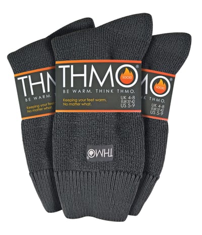 THMO - Set van 3 wintersokken voor dames met comfortbovenkant - Grijs