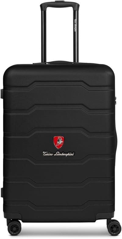 Tonino Lamborghini Bologna 4 wielen Trolley M 67 cm - Harde bagage - Combinatieslot - black